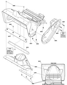 Frame Group Diagram and Parts List for 1695950  Briggs and Stratton Snow Blower
